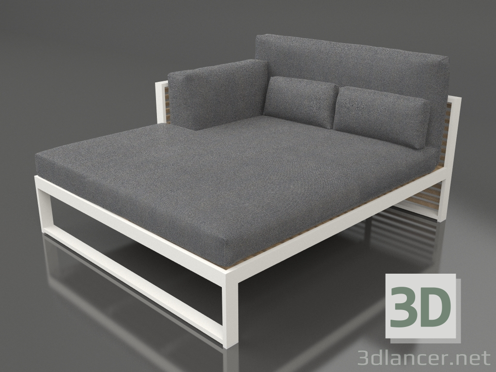 Modelo 3d Sofá modular XL, seção 2 esquerda, encosto alto (cinza ágata) - preview