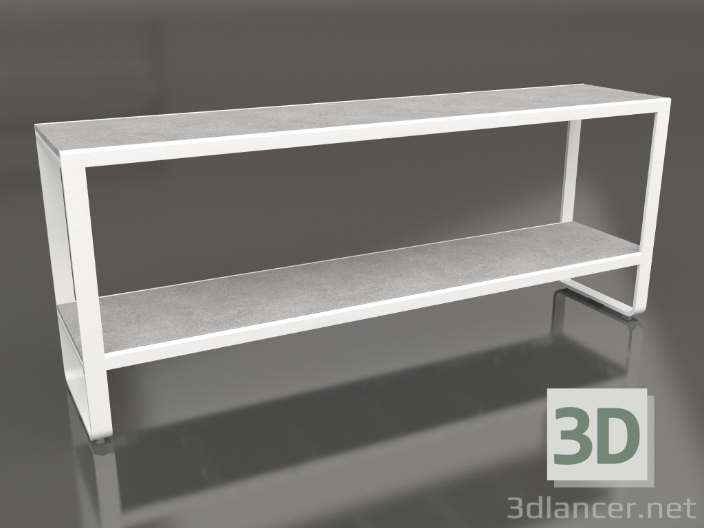 modello 3D Mensola 180 (DEKTON Kreta, Bianco) - anteprima