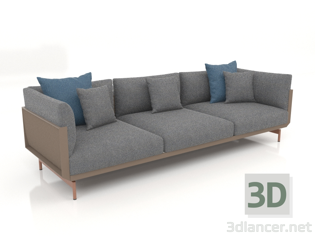 3d model Sofá 3 plazas (Bronce) - vista previa