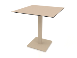 Table à manger sur pied colonne 70x70 (Sable)