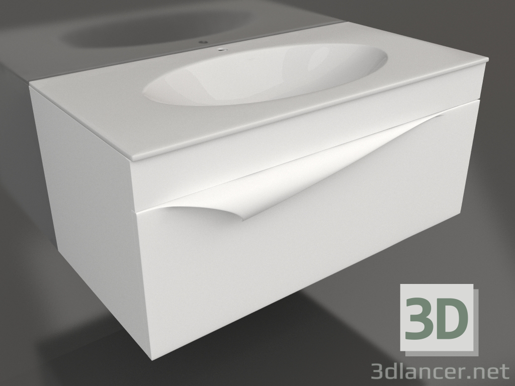 3d model Hanging cabinet 100 cm (Pap.01.10) - preview