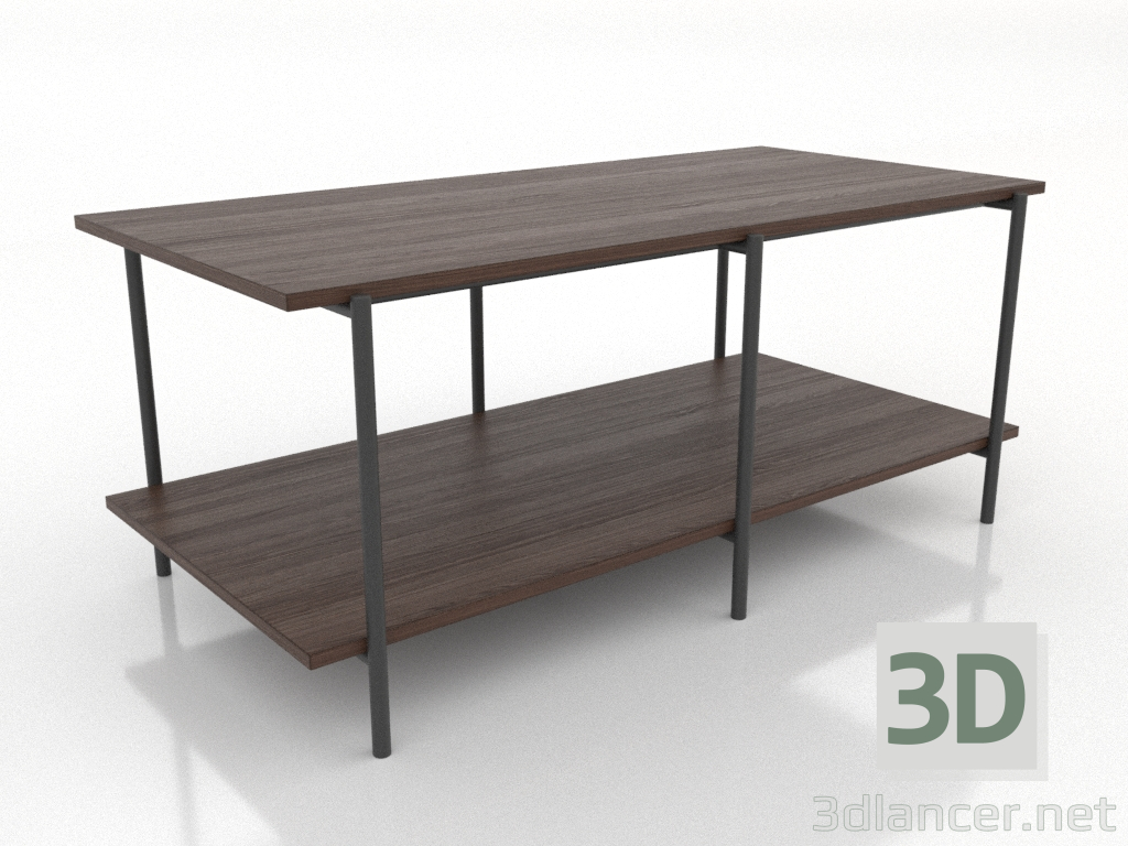 modello 3D Tavolino 2 1200 mm (noce scuro) - anteprima modello 3D Tavolino 2 1200 mm (noce scuro) - anteprima
