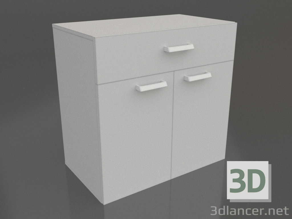 3d model Armario empotrado LK-750 TD-V con cajón 900 - vista previa