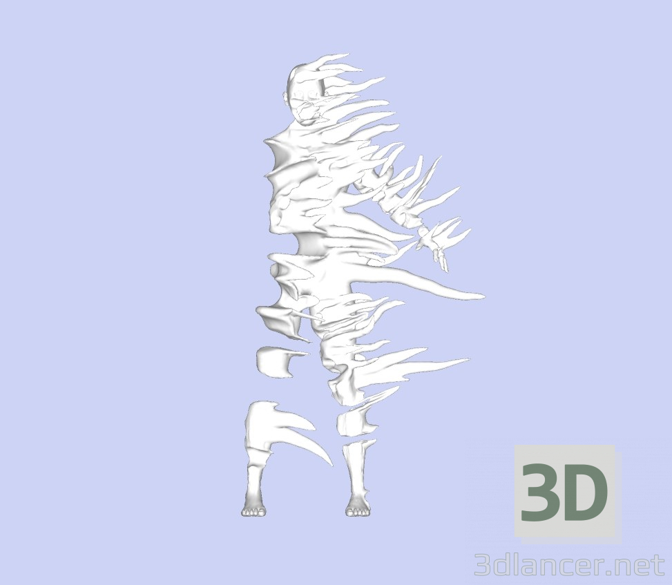 3D modeli Öfkeli adam - önizleme