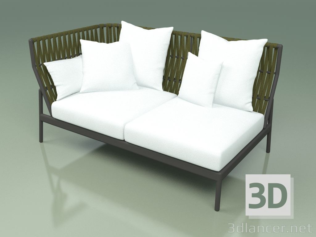 3d model Sofa module right 104 (Belt Olive) - preview