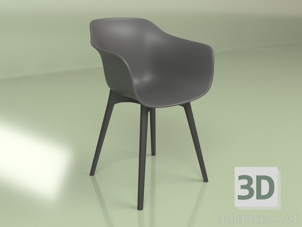 3D Modell Stuhl Anat Sessel 3.0 (grau-schwarz) - Vorschau