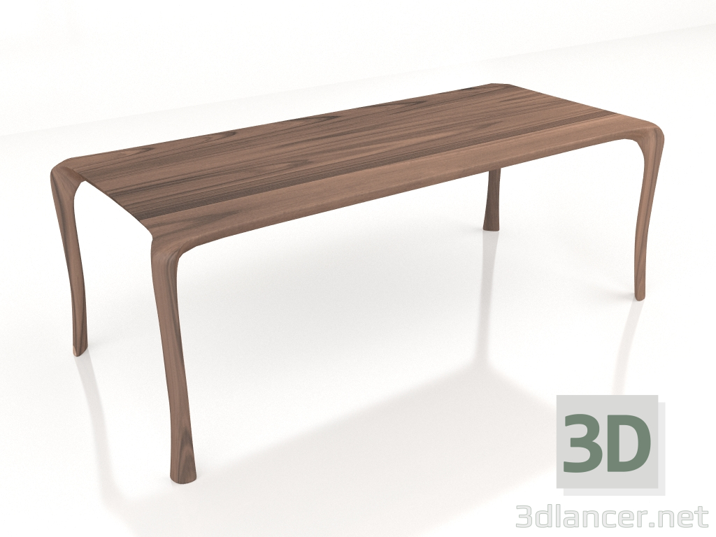 3d model Mesa de comedor Whity rectangular 213х96 - vista previa