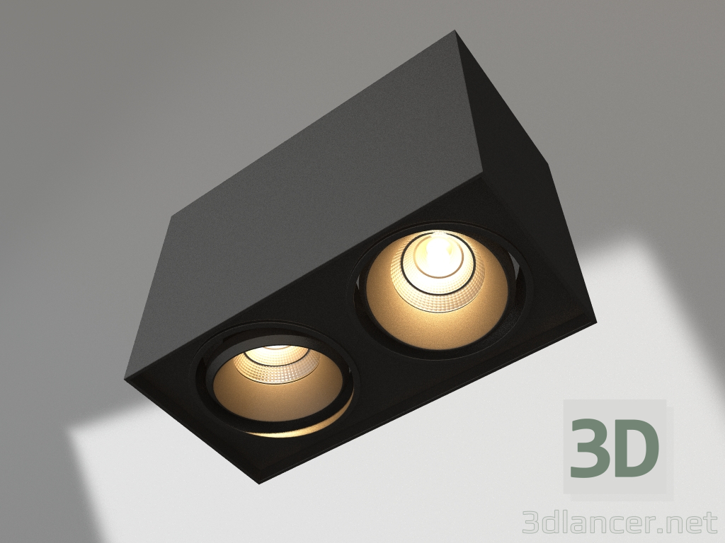 3d model Lamp SP-CUBUS-S100x200-2x11W Warm3000 (BK, 40 deg, 230V) - preview