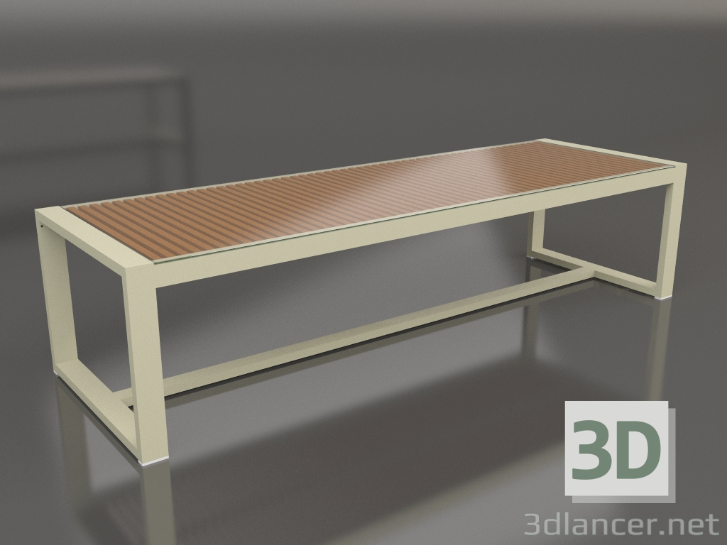 3d model Dining table with glass top 307 (Gold) - preview