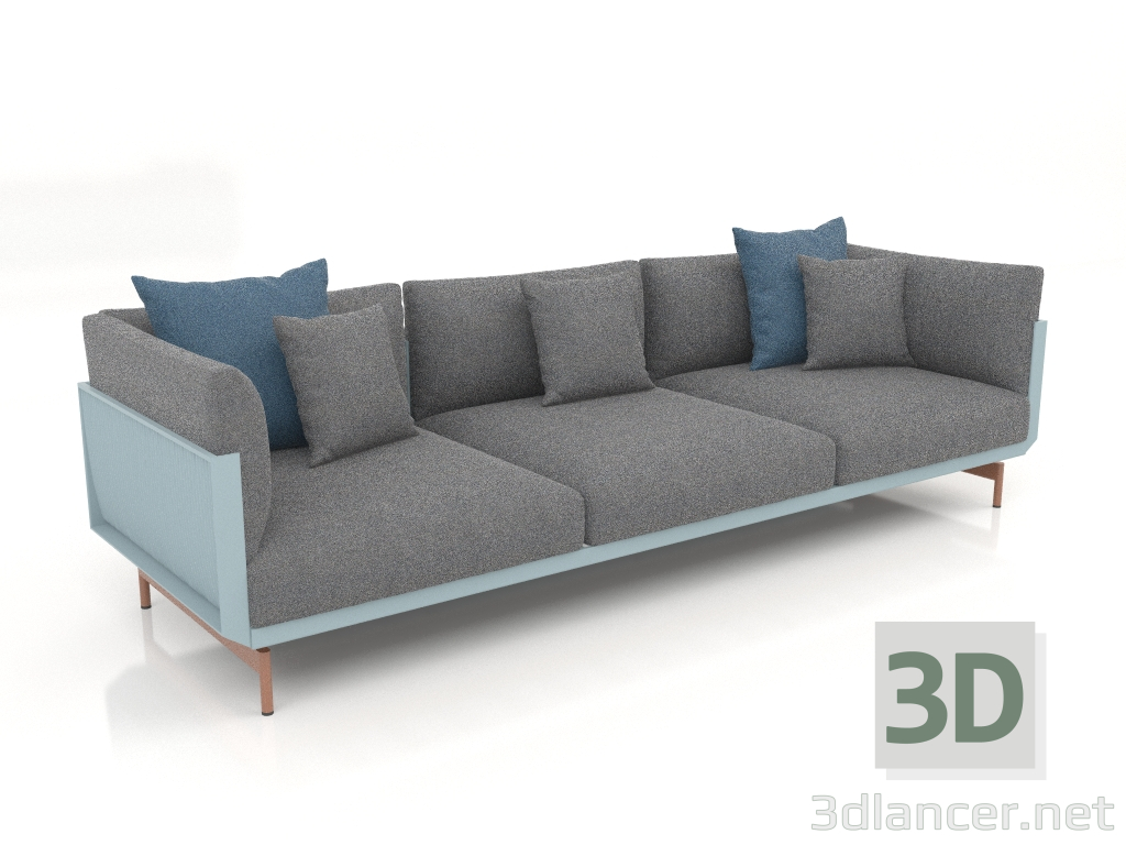 3d модель Диван 3-местный (Blue grey) – превью