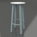 modèle 3D Tabouret haut (Bleu gris) - preview