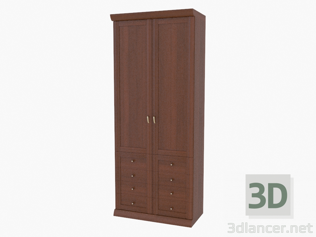 3D Modell Kleiderschrank Kleiderschrank (261-06) - Vorschau