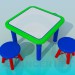 3d model Table and chairs - preview