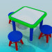 3d model Table and chairs - preview