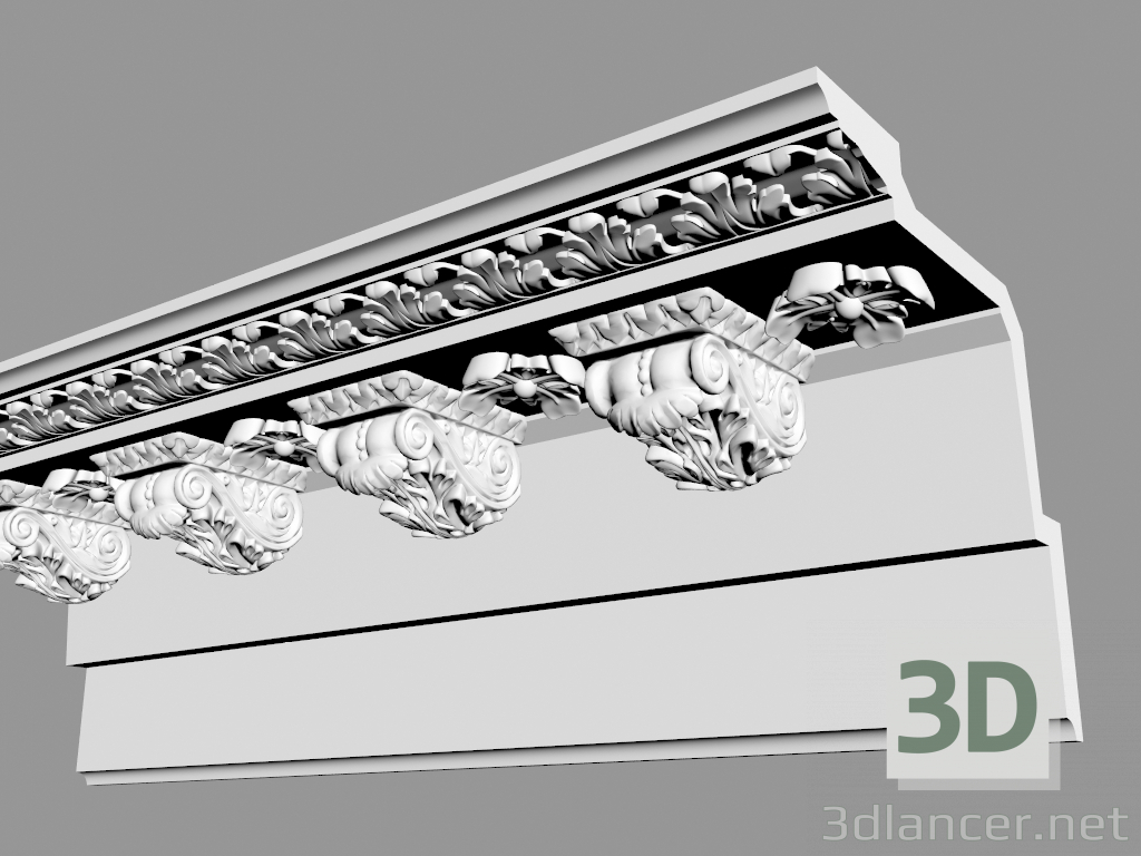 3d модель Карниз тяговий (КТ109 +) – превью