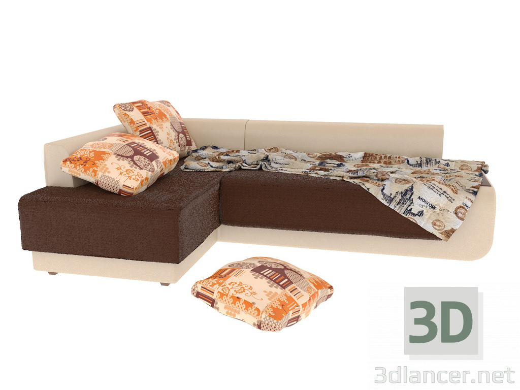 modello 3D di Divano angolare Bruno Mika 10 Paloma 7650 comprare - rendering