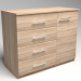 3d Particleboard chest with door model buy - render