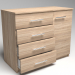 3d Particleboard chest with door model buy - render