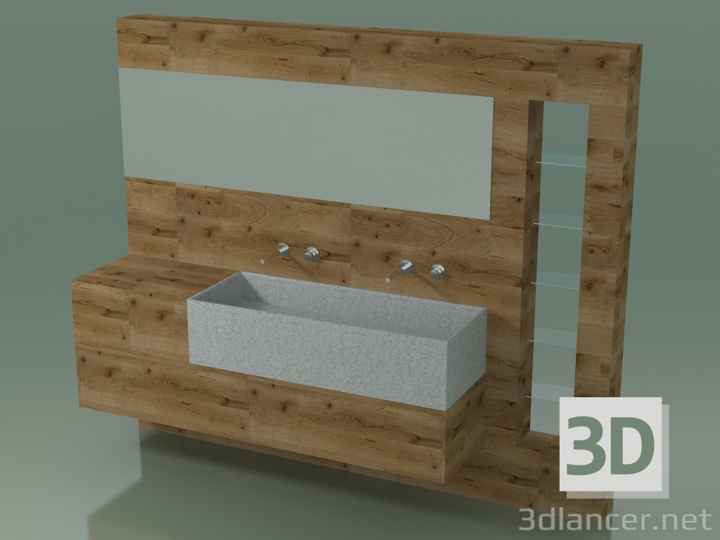 modello 3D Sistema arredo bagno (D05) - anteprima