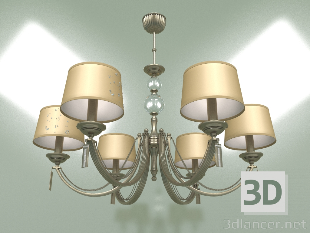 modello 3D Lampadario ZAFFIRO ZAF-ZW-6 (PA) - anteprima