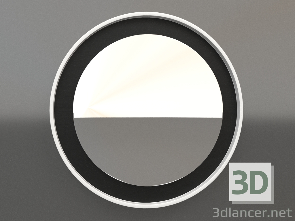 3d model Mirror ZL 19 (D=568, wood black, white) - preview