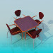 3d model Cafe table - preview