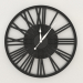 modèle 3D Horloge murale GRACEFUL (noir) - preview