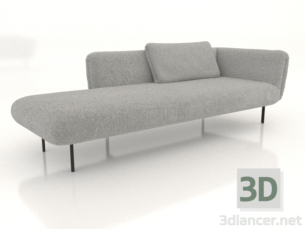 3D Modell Chaiselongue 225 rechts (Option 2) - Vorschau