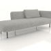 modello 3D Chaise longue 225 destra (opzione 2) - anteprima