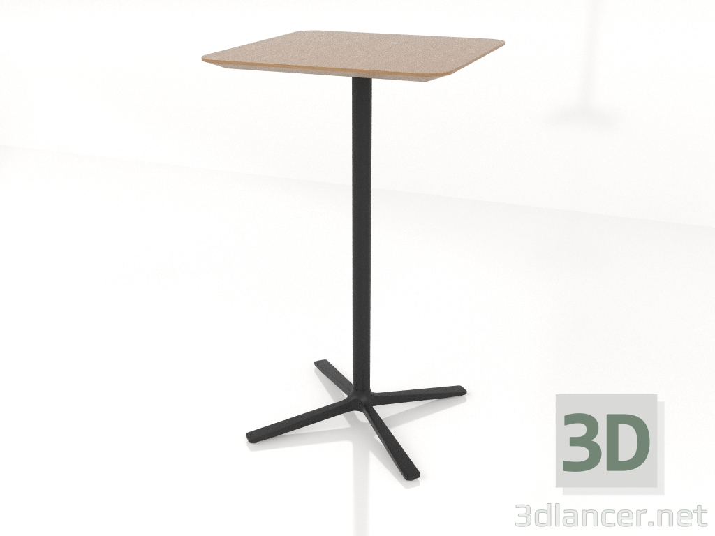 modèle 3D Table haute 60x60 h105 - preview