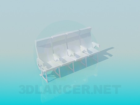 3d model Asiento de cine - vista previa