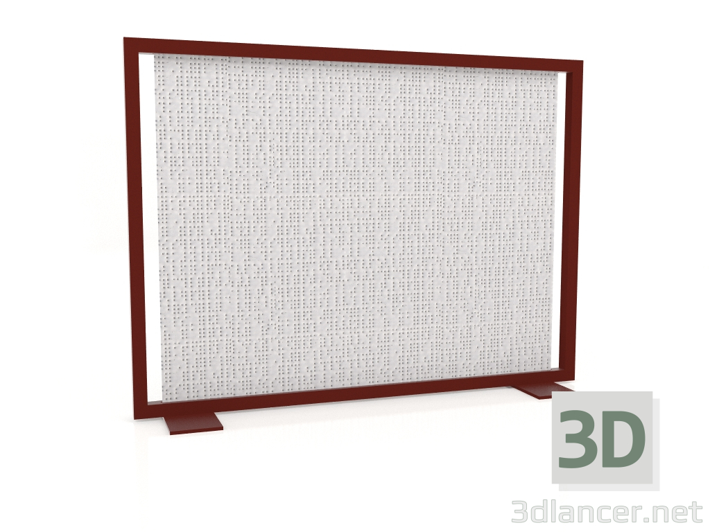 3d model Biombo 150x110 (Rojo vino) - vista previa