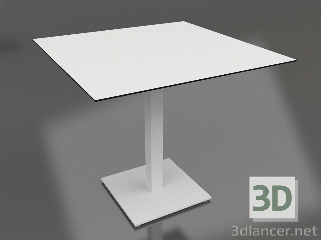 modello 3D Tavolo da pranzo su gamba a colonna 80x80 (Grigio) - anteprima