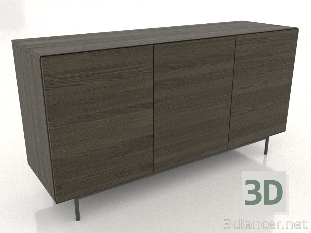 3d model Cómoda 1 1500 mm (fresno nogal) - vista previa