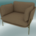 3d model Armchair Cloud (LN1, 84x100 N 75cm, Bronzed legs, Hot Madison 495) - preview