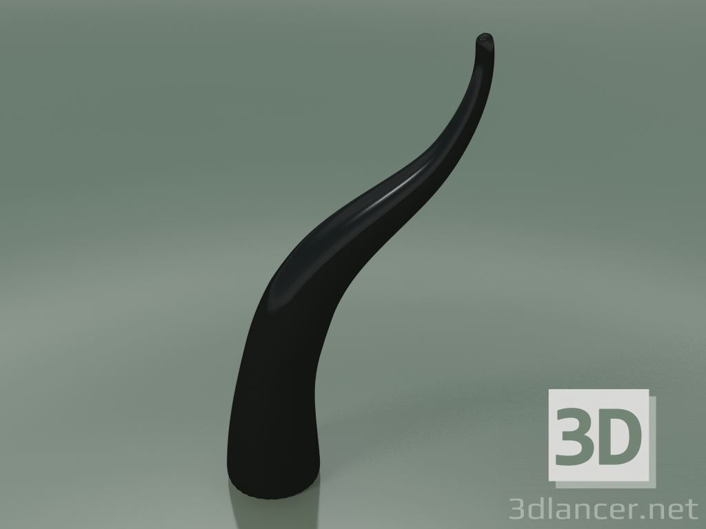 3d model Estatuilla Cerámica Corno (H 50cm, Negro) - vista previa