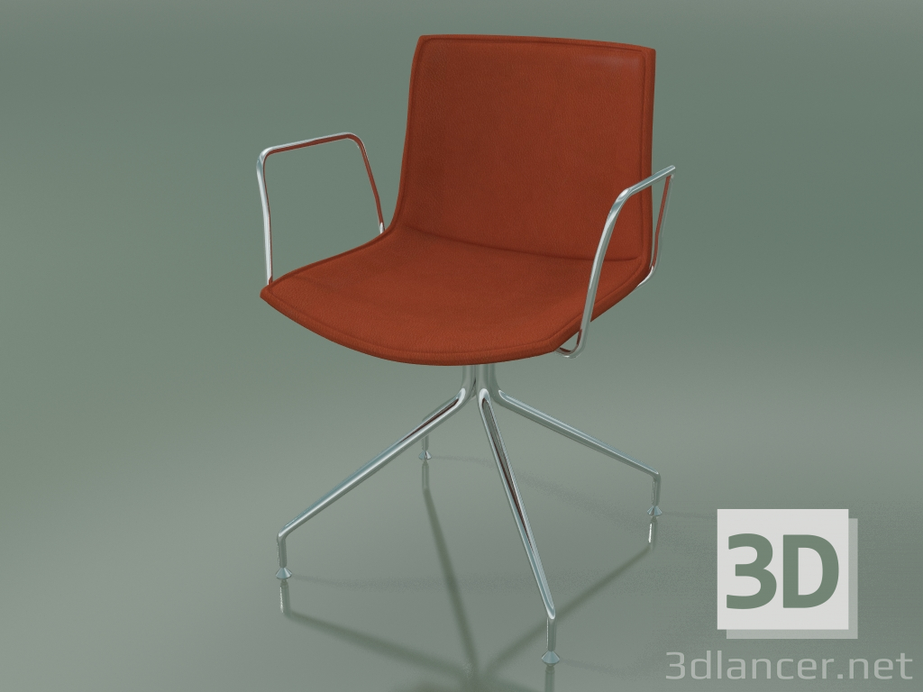 3d model Silla 0314 (giratoria, con reposabrazos, con interior de cuero desmontable, funda 3) - vista previa