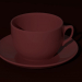 Modelo 3d Caneca de café em um pires - preview