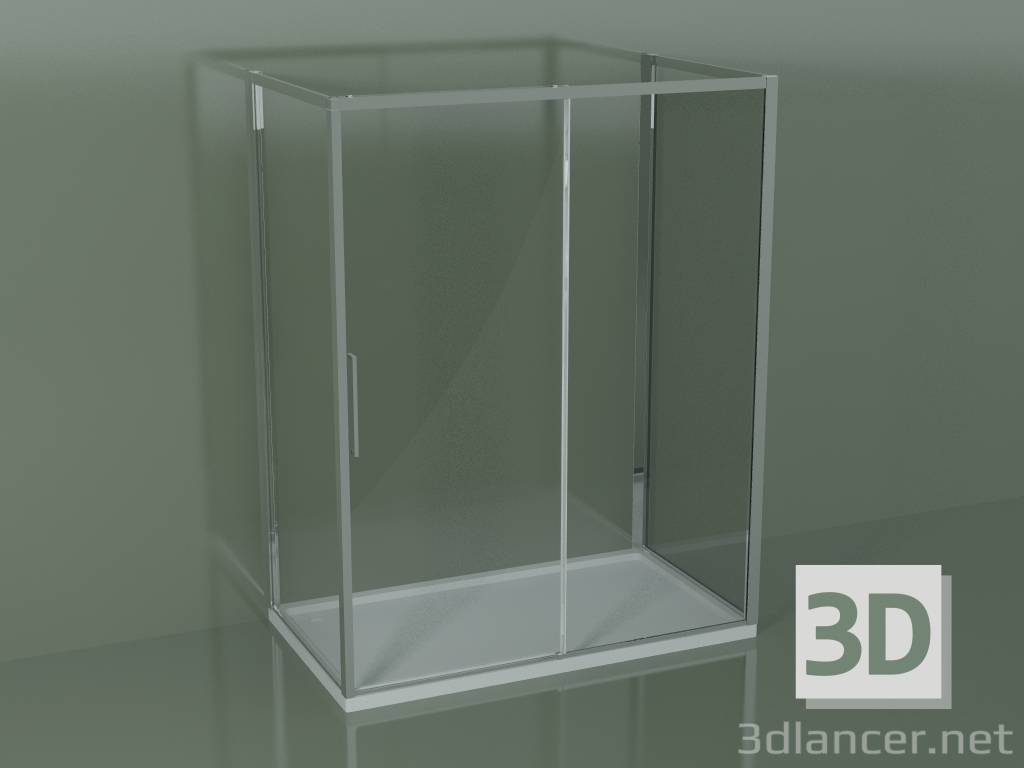 Modelo 3d Cabine de chuveiro de 3 lados ZG + ZQ + ZF 160 com uma porta deslizante no centro - preview