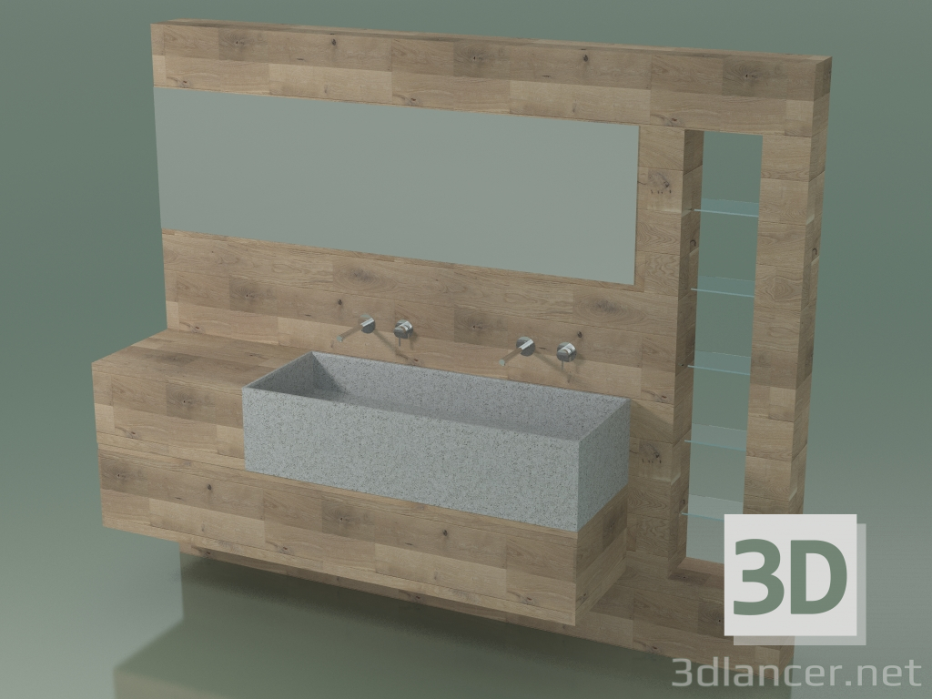 Modelo 3d Sistema de decoração de banheiro (D06) - preview