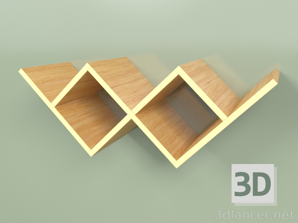 modèle 3D Bibliothèque Woo Shelf (jaune ocre) - preview