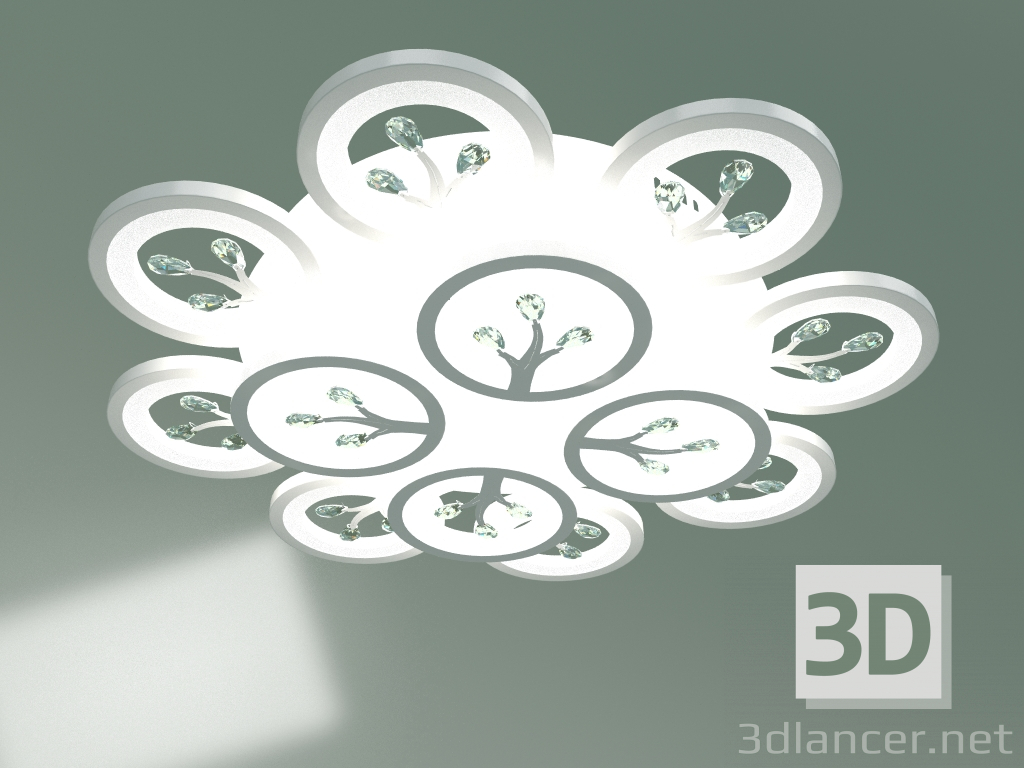 Modelo 3d Lustre de LED de teto Albero 90142-12 (branco) - preview