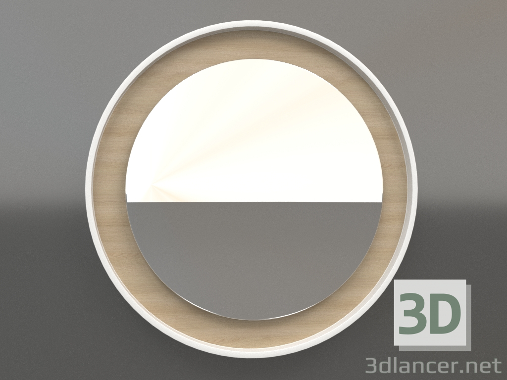 3d модель Дзеркало ZL 19 (D=568, wood white, white) – превью