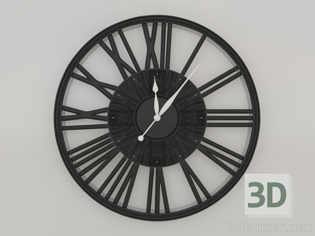 3d model Wall clock GRACEFUL (black) - preview