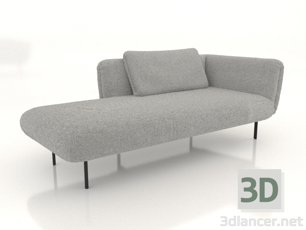 Modelo 3d Chaise longue 190 à direita (opção 2) - preview