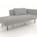 3d model Chaise longue 190 derecha (opción 2) - vista previa