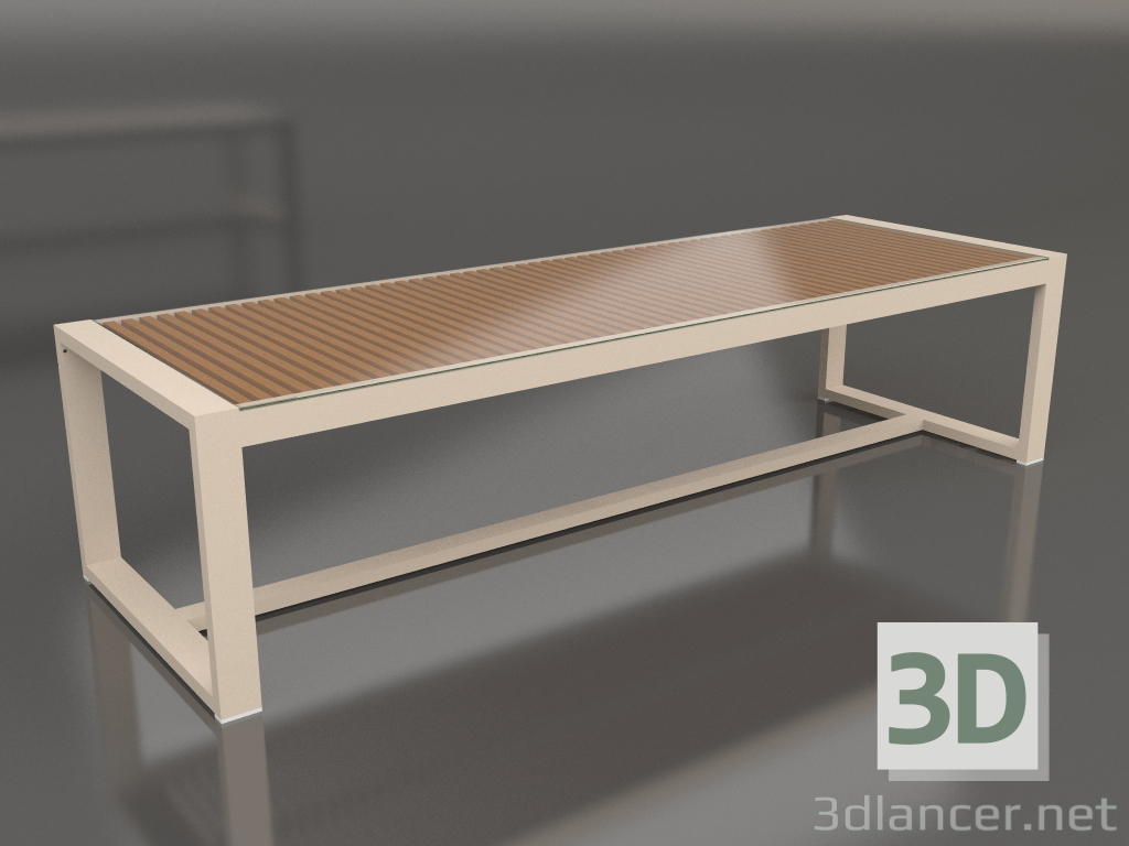 3d model Dining table with glass top 307 (Sand) - preview