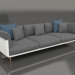 3D Modell 3-Sitzer-Sofa (Achatgrau) - Vorschau