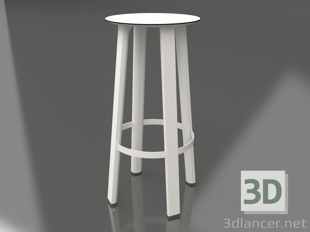 3D Modell Hoher Hocker (Achatgrau) - Vorschau