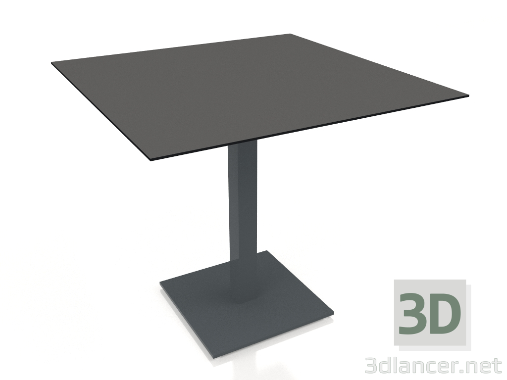 3d model Mesa de comedor con pata de columna 80x80 (Antracita) - vista previa